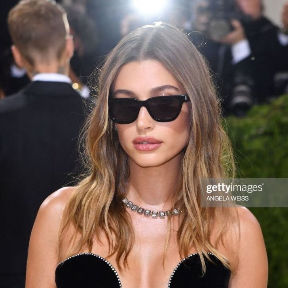 Saint Laurent SL462SULPICE 009 Cat Eye Sunglasses - Black/Yellow - Picture 5 of 12